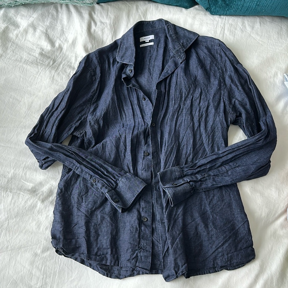 Reiss men’s linen shirt large